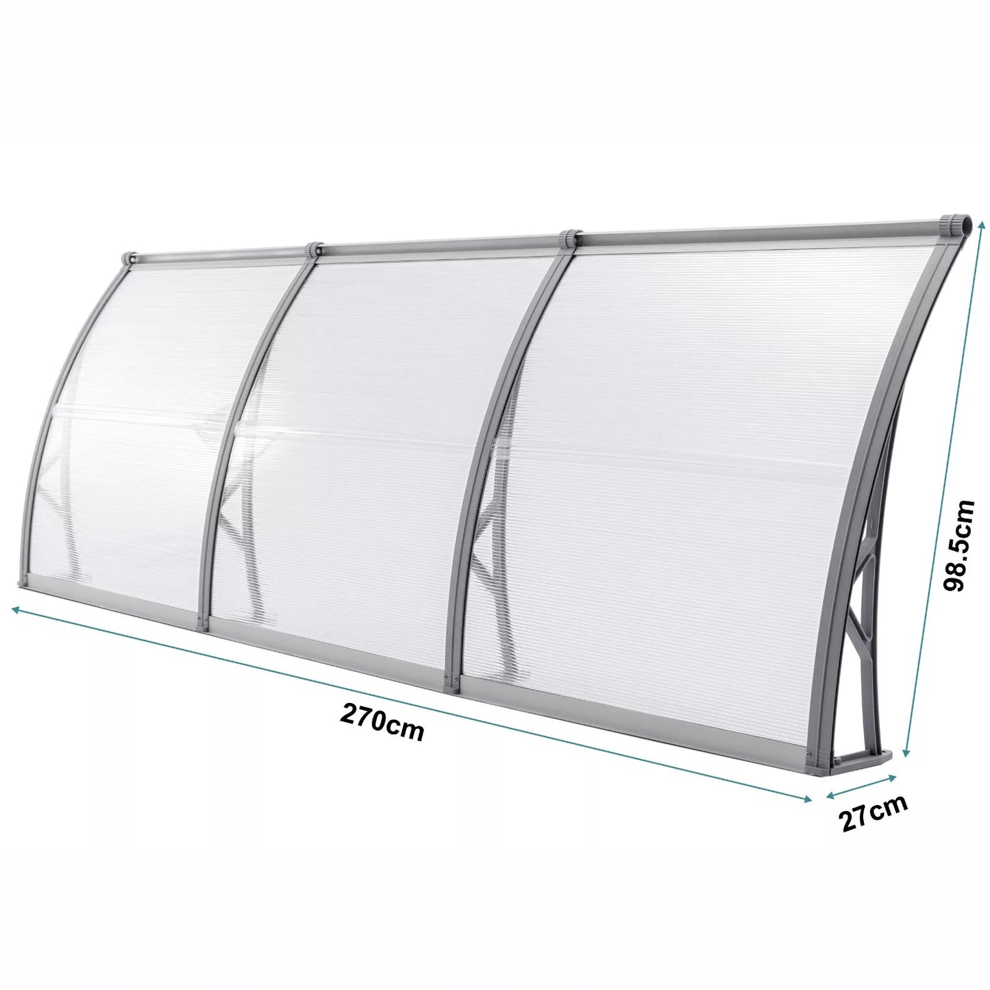 Door Canopy Awning Shelter - Front/Back Porch Outdoor Shade, Patio Roof Rain Cover