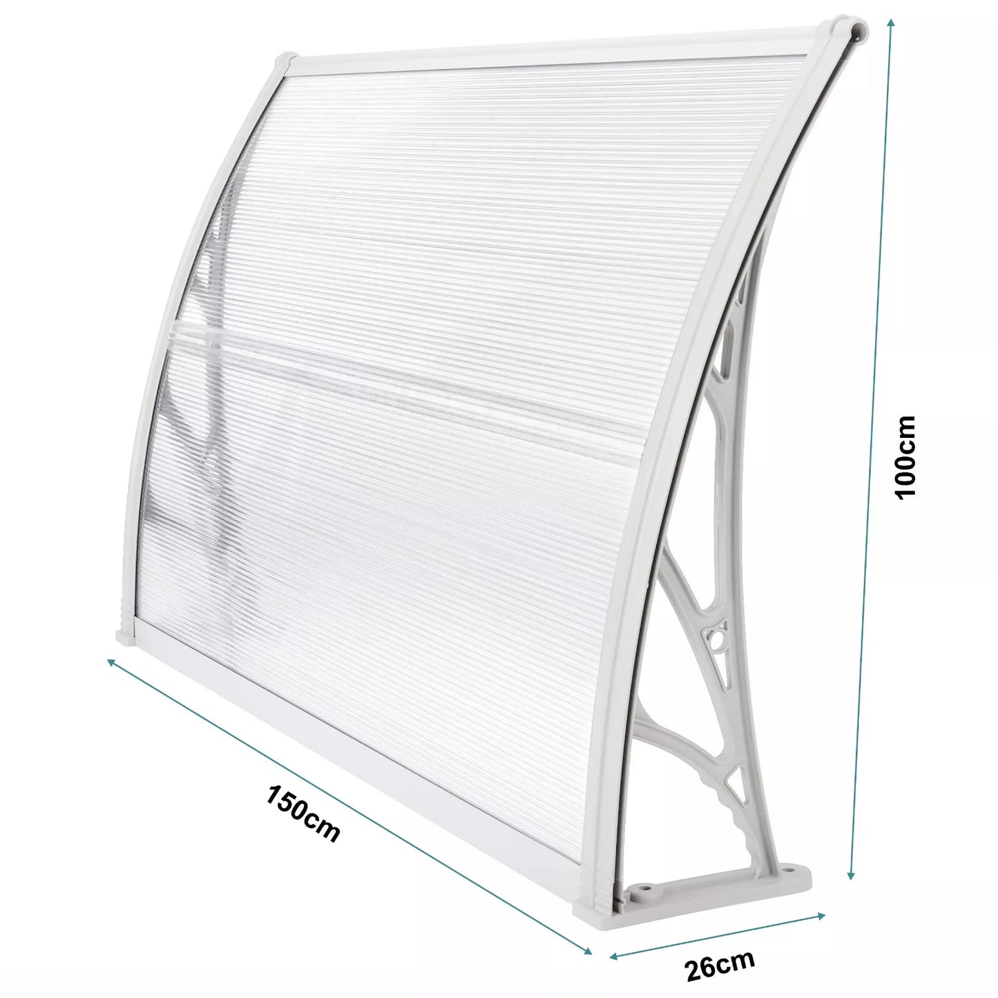 Door Canopy Awning Shelter - Front/Back Porch Outdoor Shade, Patio Roof Rain Cover