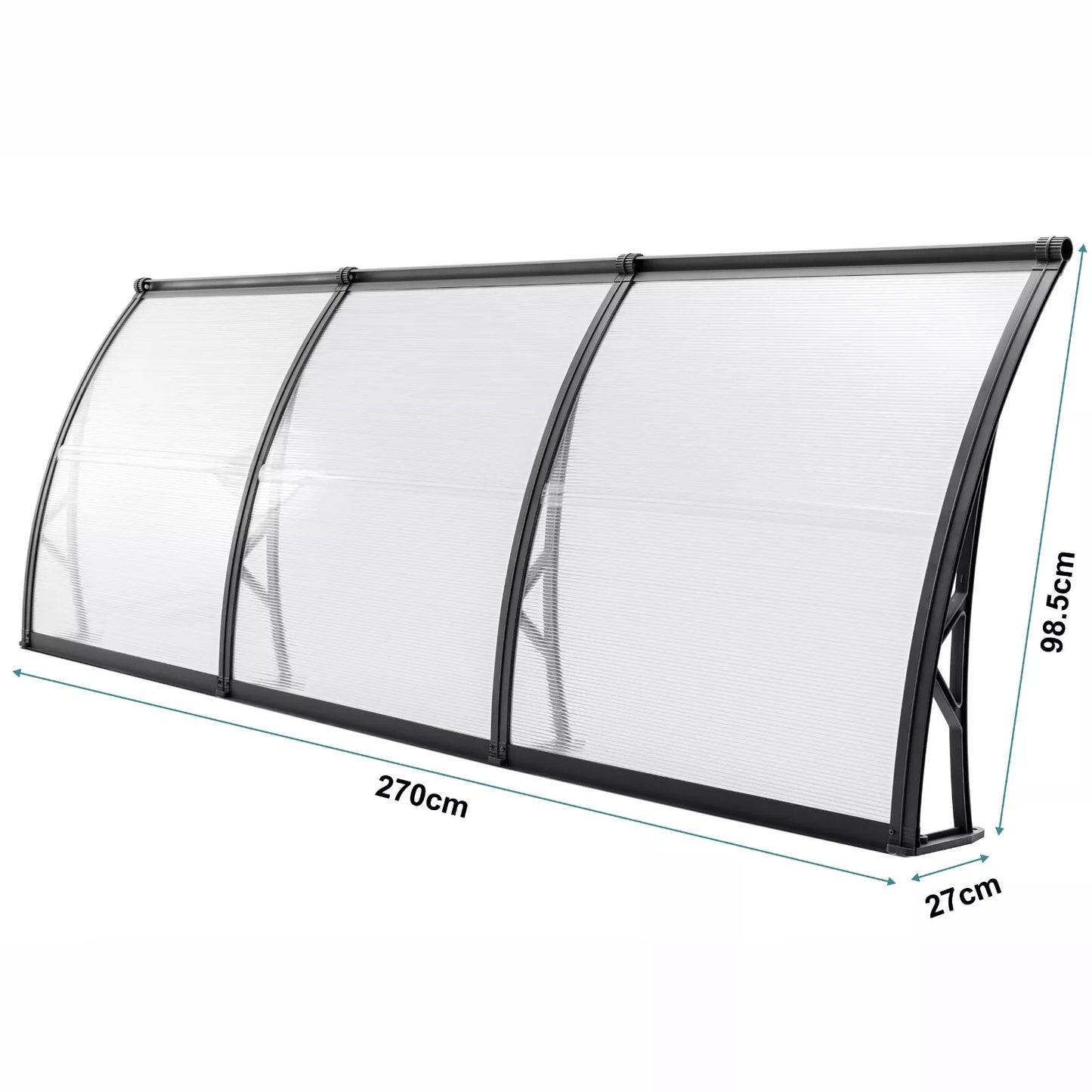 Door Canopy Awning Shelter - Front/Back Porch Outdoor Shade, Patio Roof Rain Cover