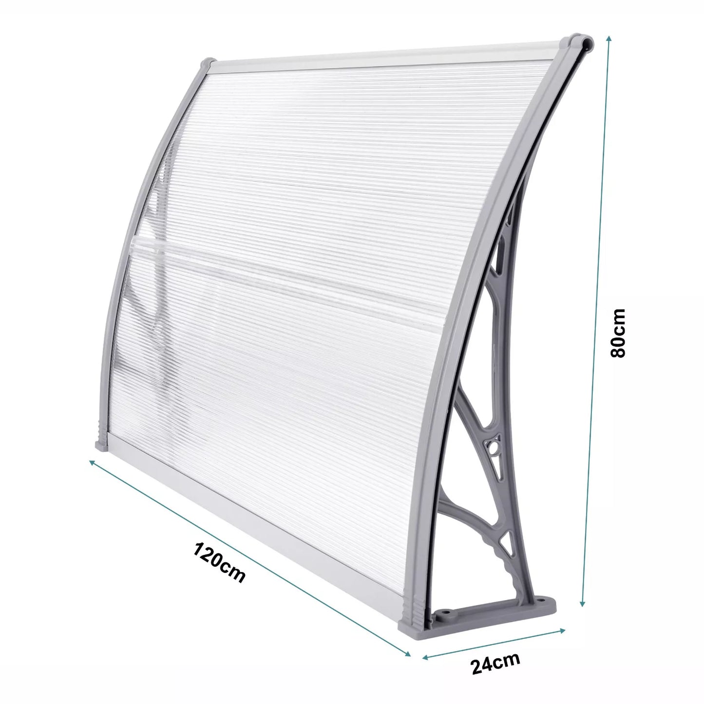 Door Canopy Awning Shelter - Front/Back Porch Outdoor Shade, Patio Roof Rain Cover