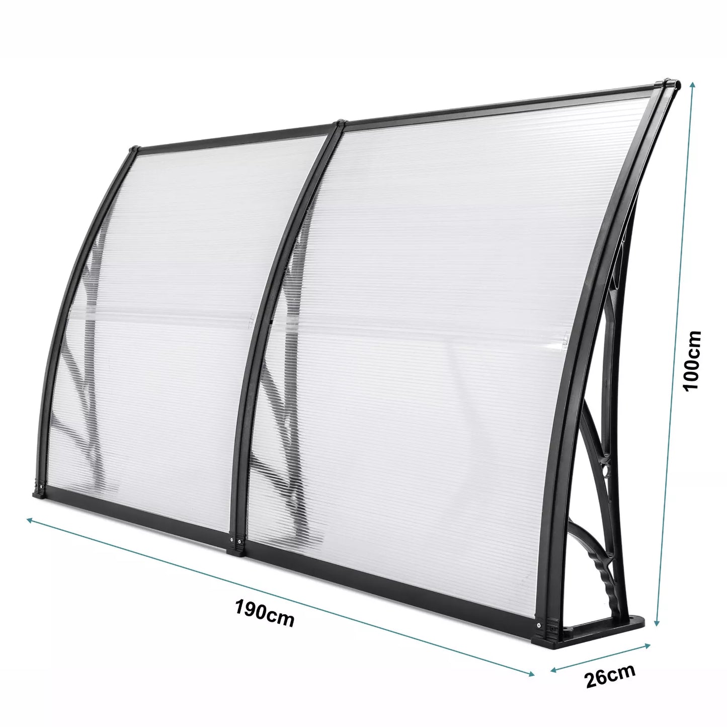 Door Canopy Awning Shelter - Front/Back Porch Outdoor Shade, Patio Roof Rain Cover