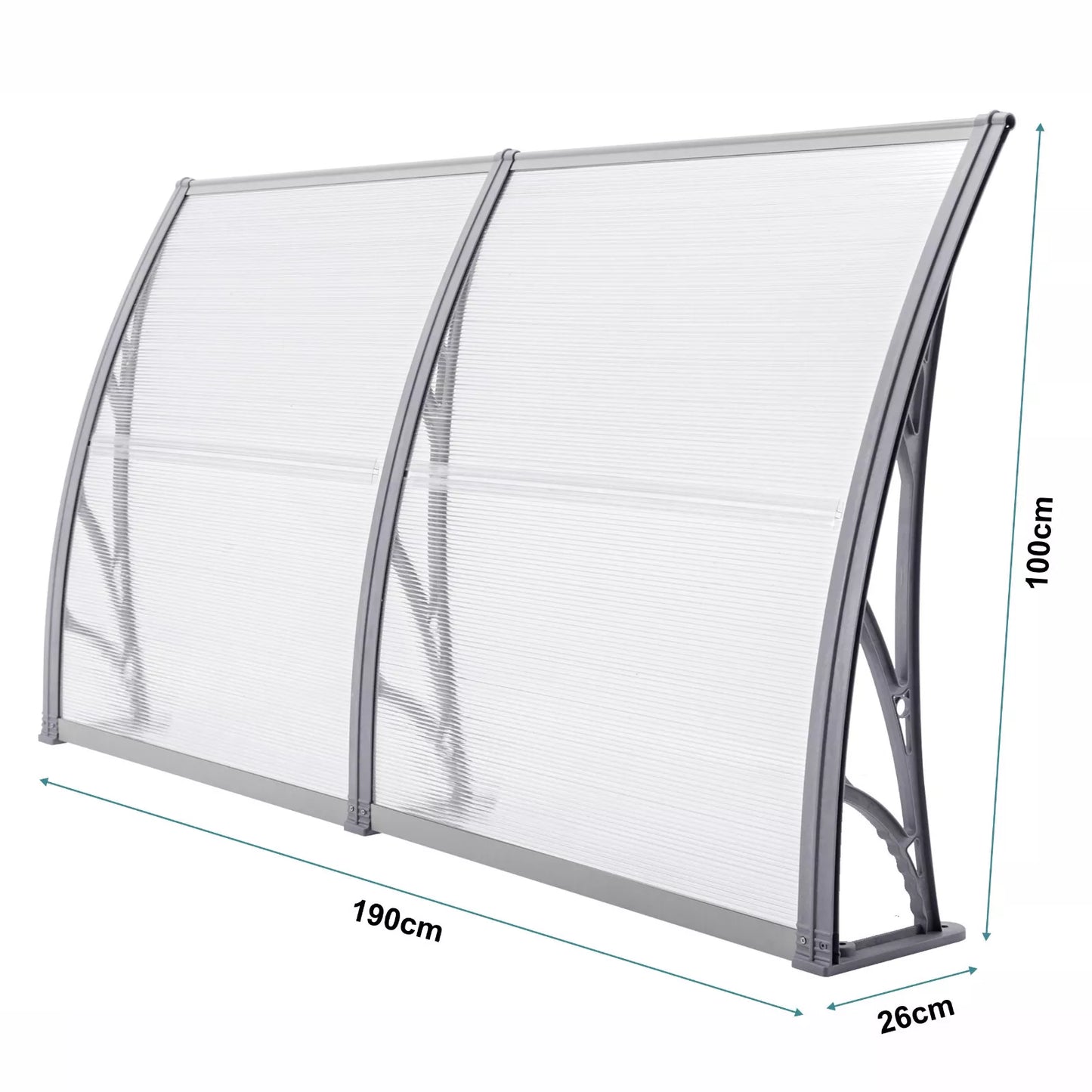 Door Canopy Awning Shelter - Front/Back Porch Outdoor Shade, Patio Roof Rain Cover