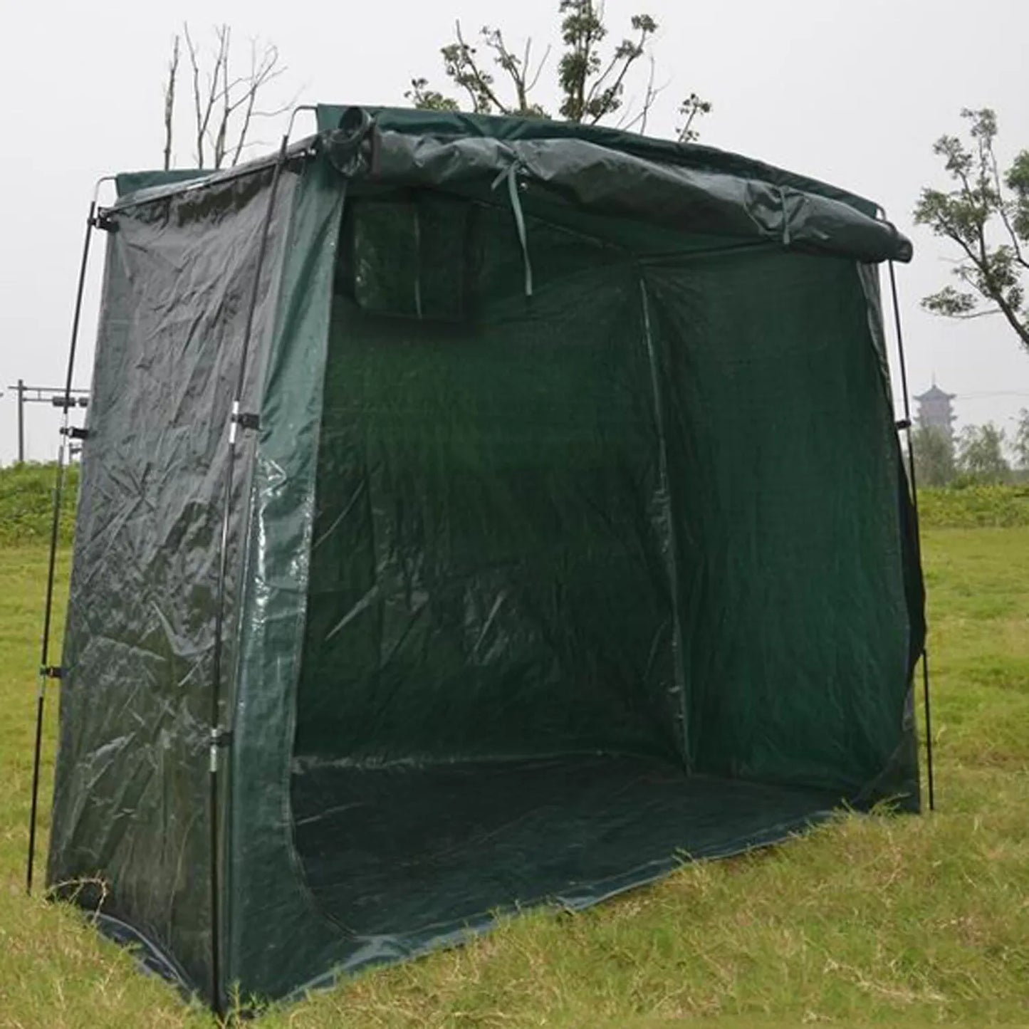 Green Outdoor Bicycle Storage Tent - Garden Bike Shelter & Equipment Cover Shed