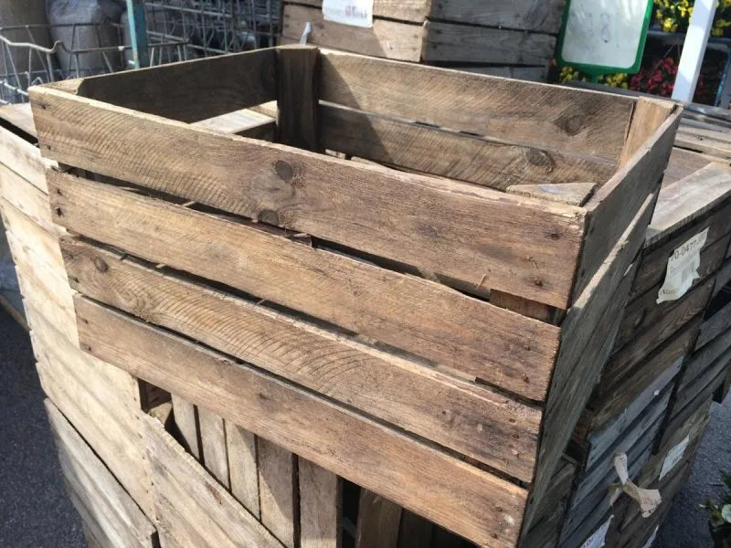 Antique Reclaimed Rustic French Apple Boxes "Bushel Crates"