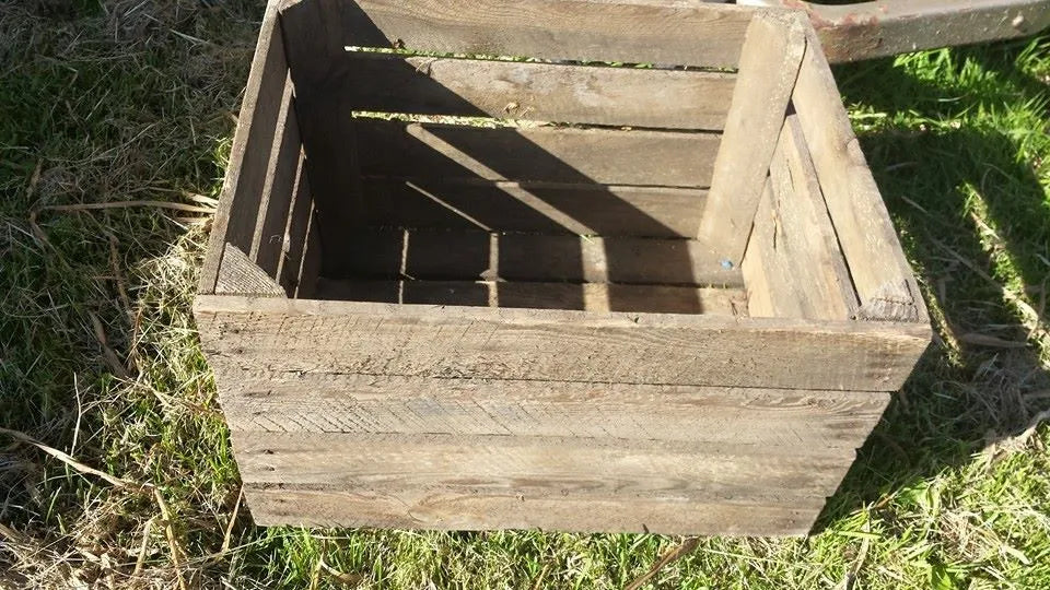 Antique Reclaimed Rustic French Apple Boxes "Bushel Crates"