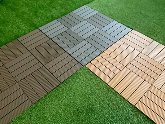 Premium Non-Slip Decking Tiles for Garden Patio Balcony | Composite Decking Floor