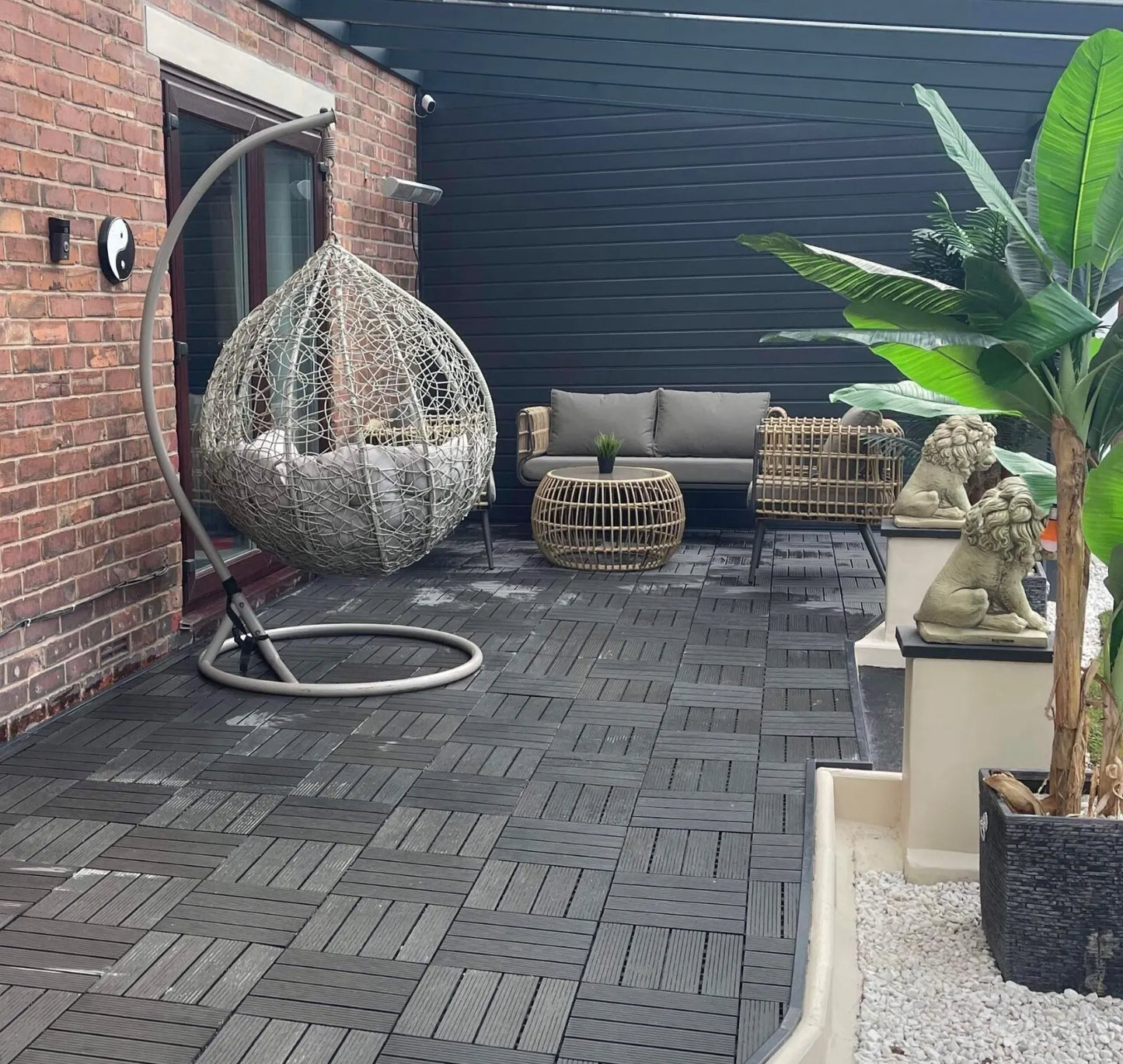 Premium Non-Slip Decking Tiles for Garden Patio Balcony | Composite Decking Floor