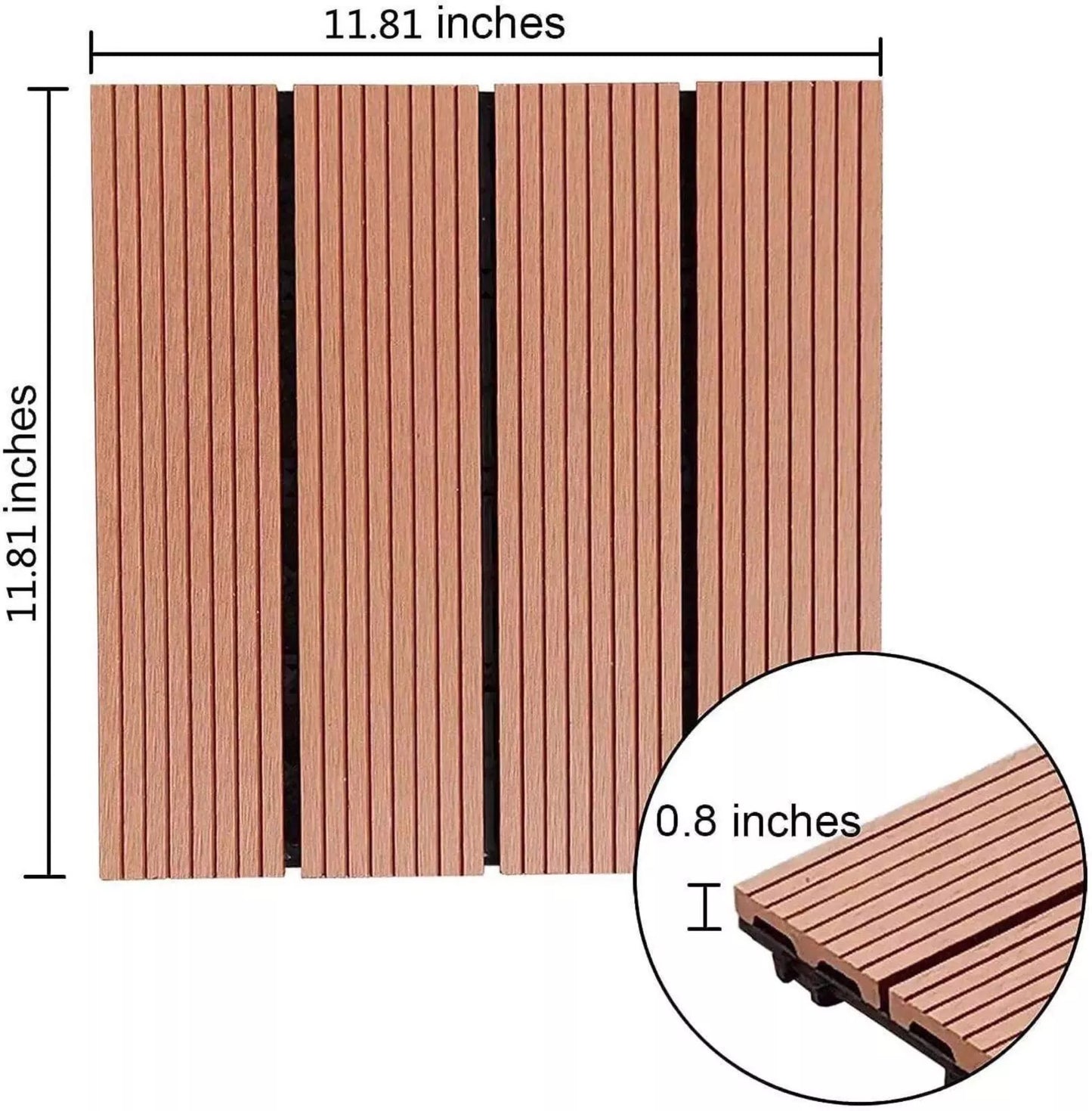 Premium Non-Slip Decking Tiles for Garden Patio Balcony | Composite Decking Floor