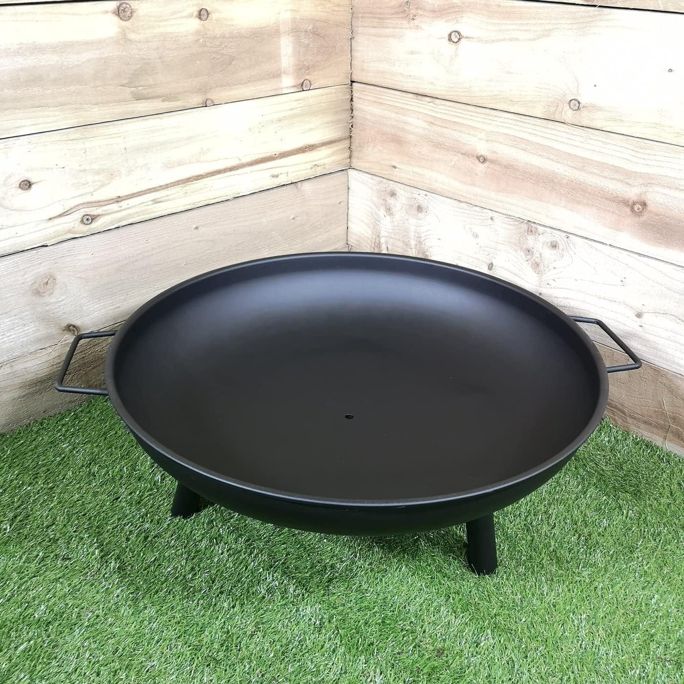 24" Round Fire Pit Folding Patio Garden Bowl Outdoor Camping Heater Log Burner