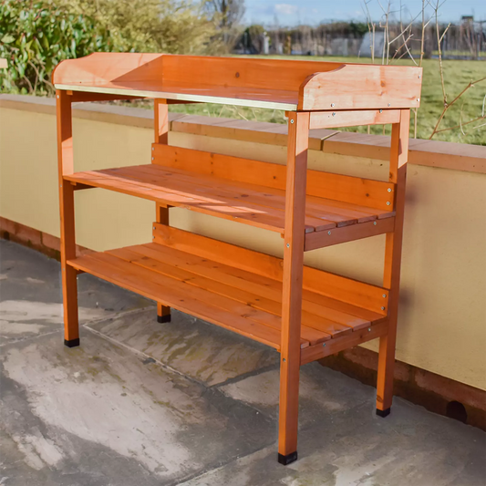 Wooden Greenhouse Potting Bench