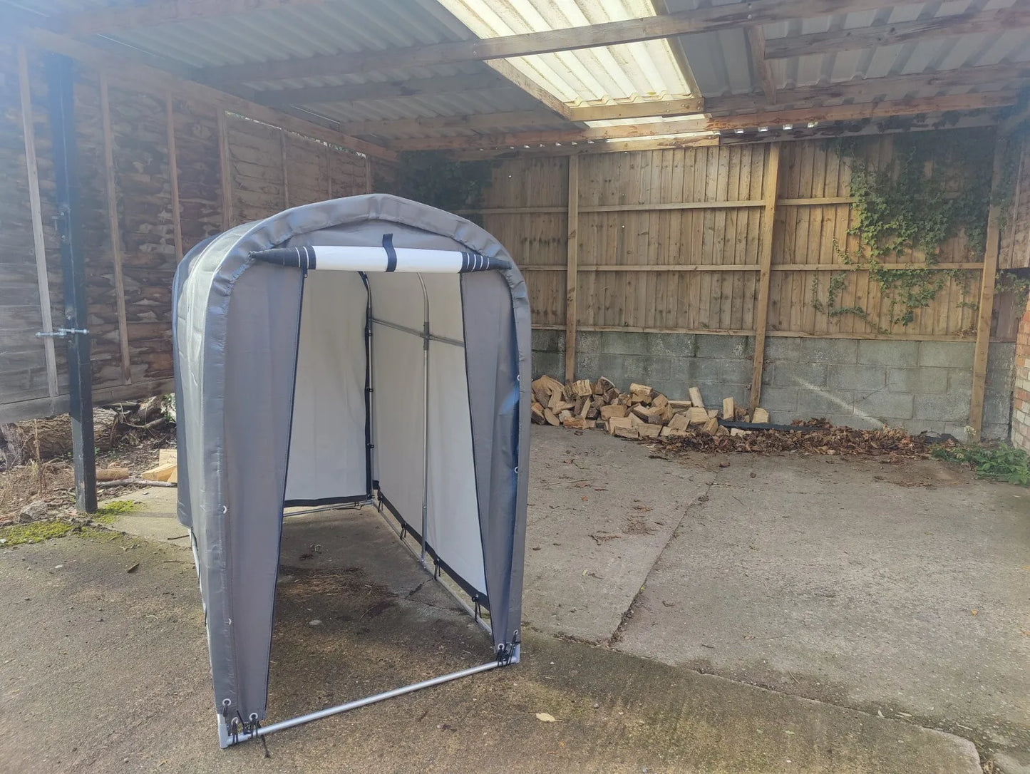 Garden Storage Shelter | Bike Shed | Log Store | Bicycle Tent L: 2.2m x W: 1.55m x H: 1.6m