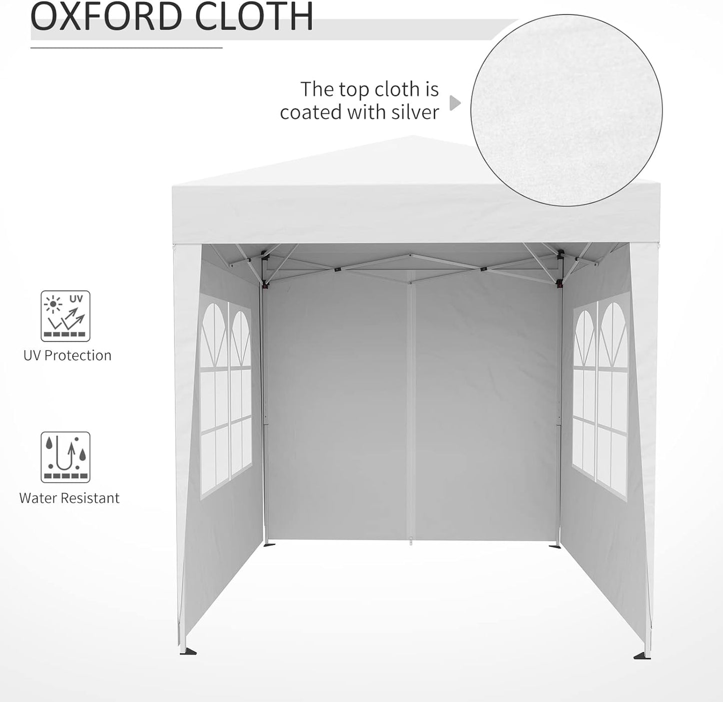 2mx2m Pop Up Gazebo Party Tent Canopy Marquee with Storage Bag