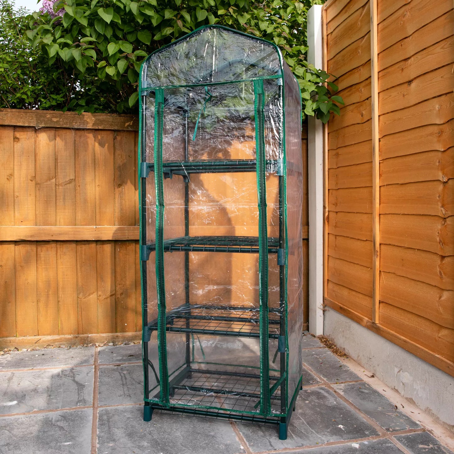 Mini Greenhouse Plastic 4 Shelves with Strong Weatherproof Reinforced Cover