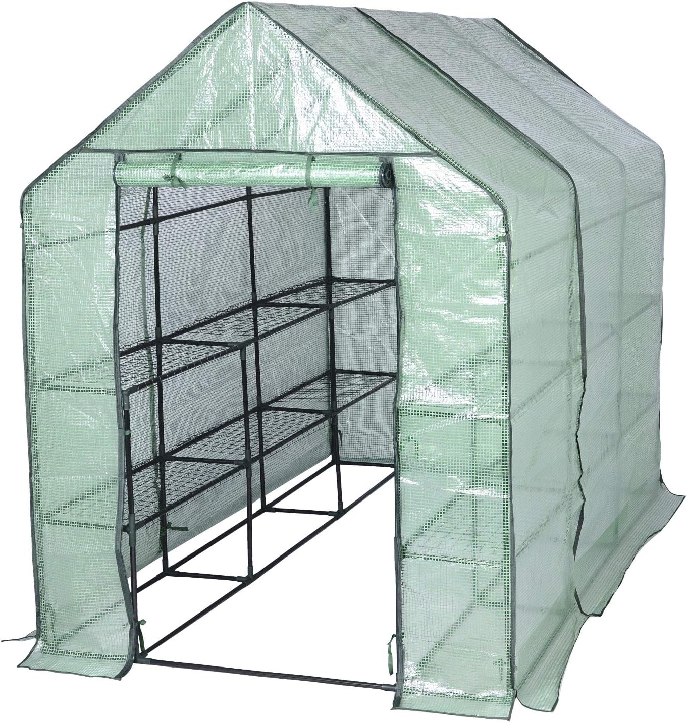 Garden Walk-In Plastic Greenhouse for Vegetables, Fruits, Flowers