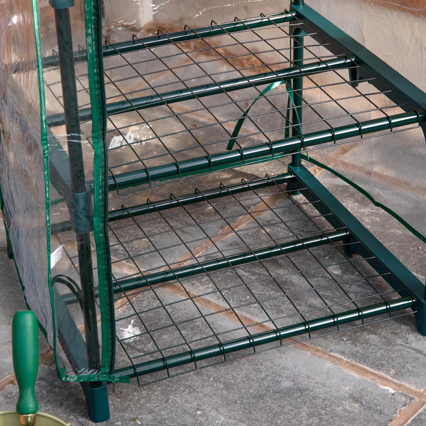 Mini Greenhouse Plastic 4 Shelves with Strong Weatherproof Reinforced Cover