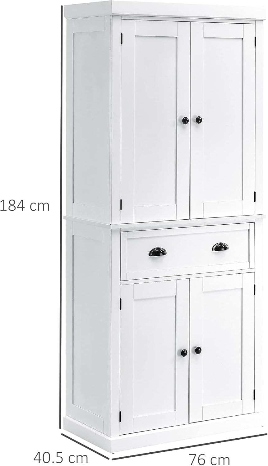 Freestanding Kitchen Cupboard Tall Storage Unit Pantry Utility Cabinet