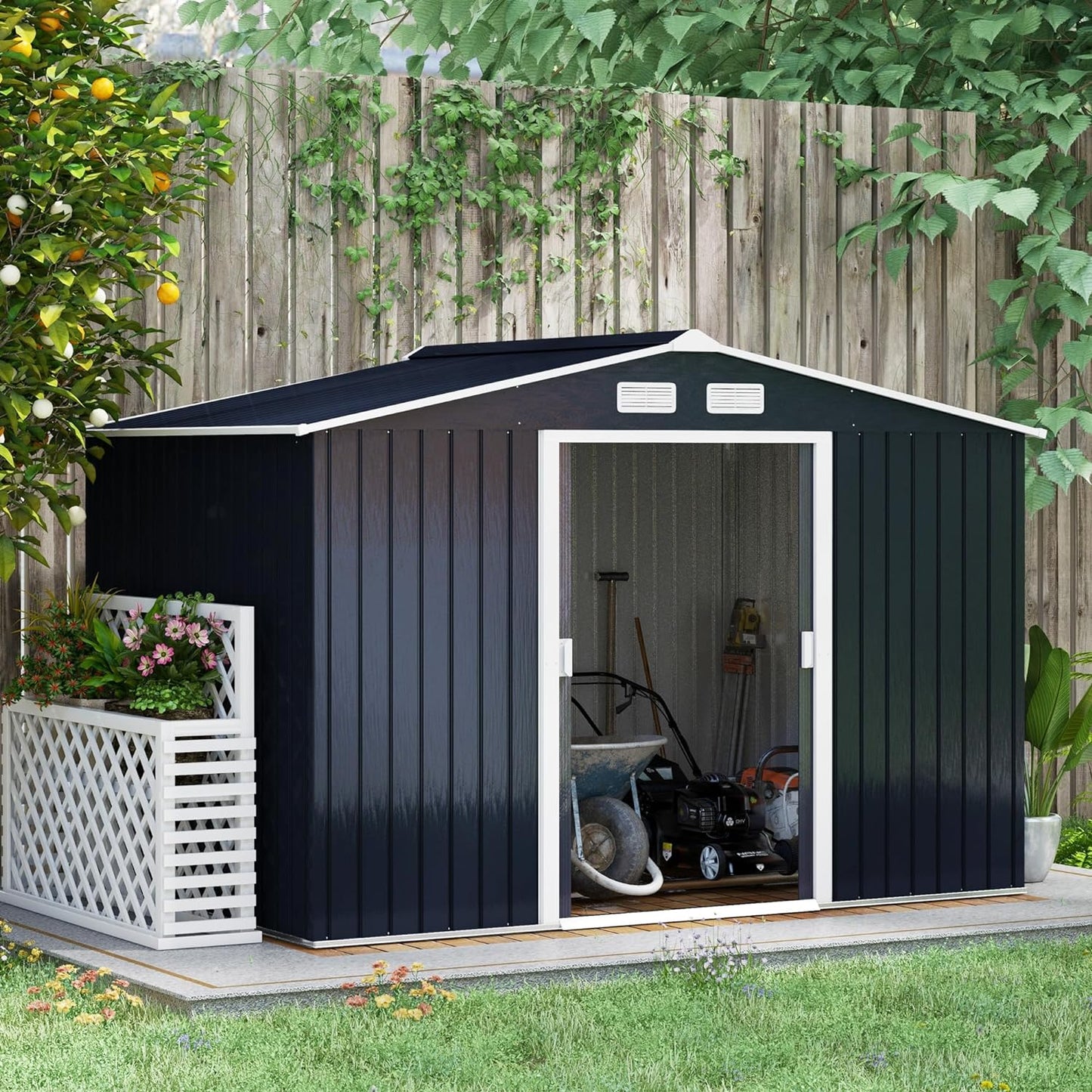 Solid Metal Garden Sheds