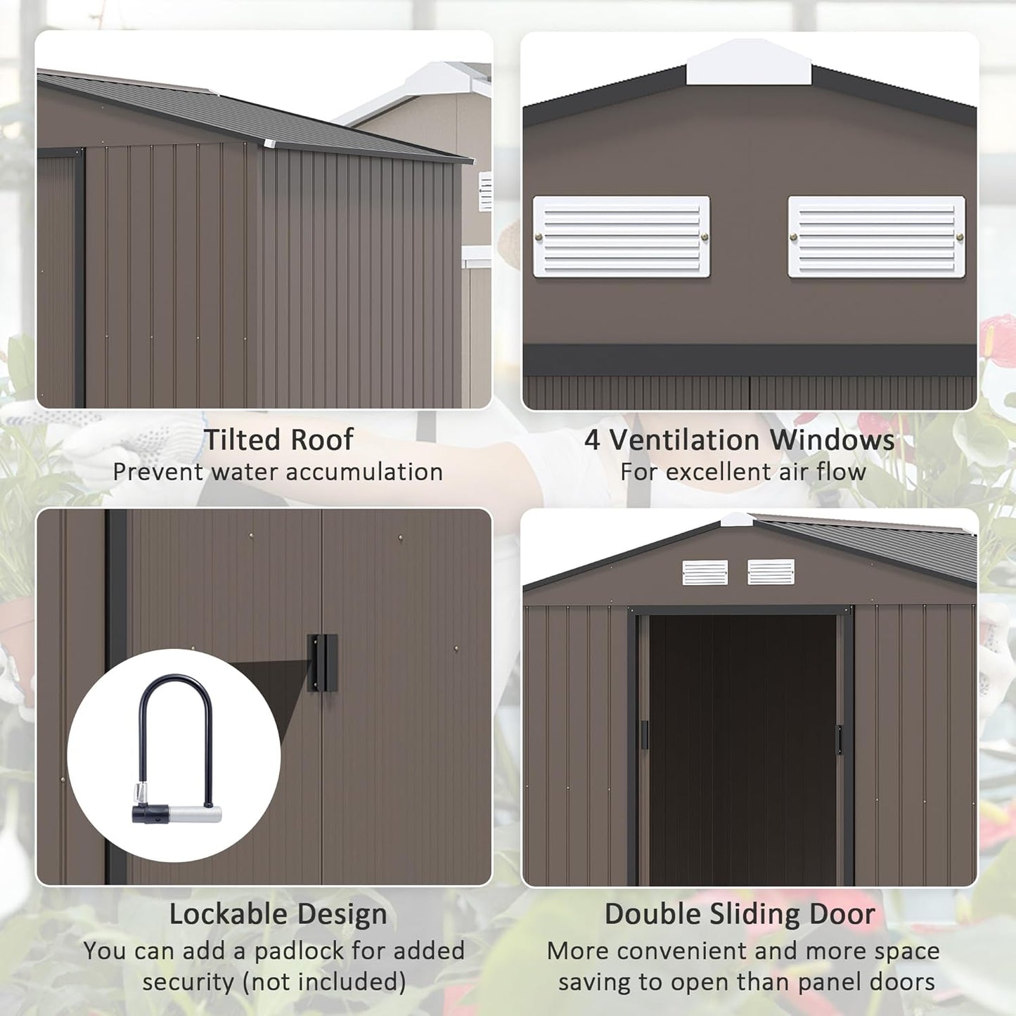 Solid Metal Garden Sheds