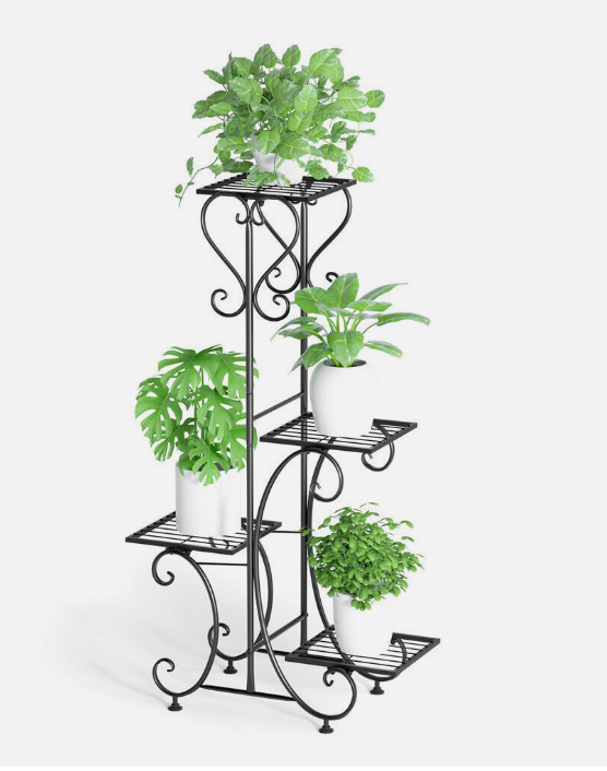 Outdoor Indoor Metal Plant Stand Planter Flower Pot Garden Shelf Shelving for Outdoor/Indoor