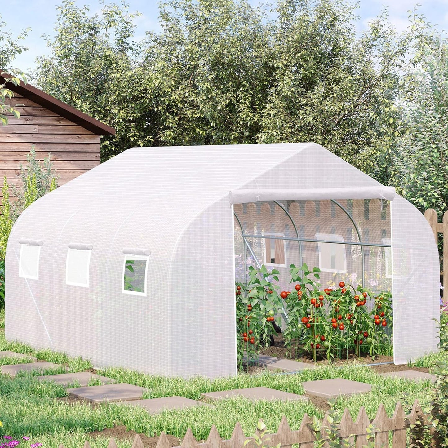 Walk-In Portable Greenhouse Garden Tunnel Shelter Plant Shed 4.5L X 3W X2H M