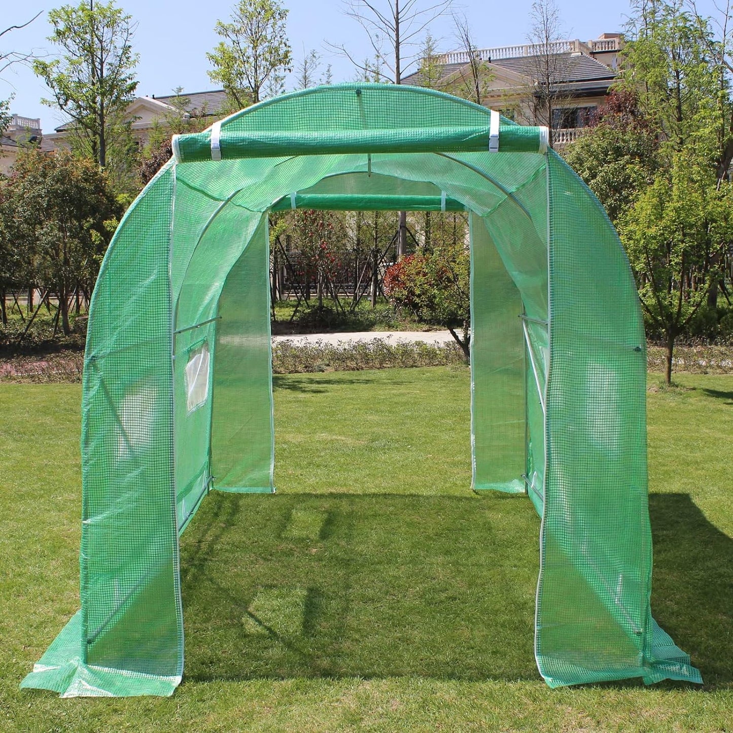 Polytunnel Greenhouse 3M X 2M Garden Polytunnel Cover Fully Steel Tube Steel Frame