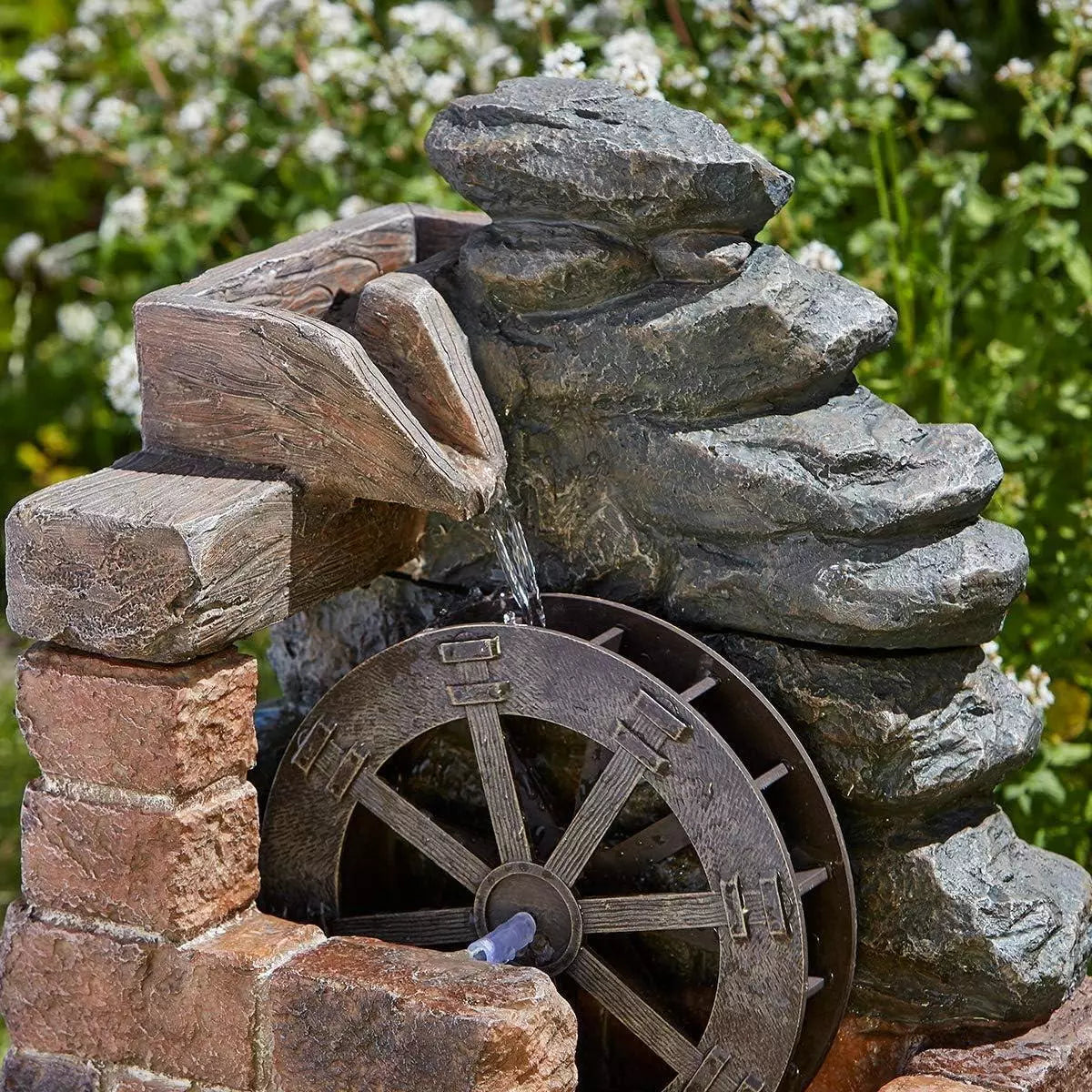 Smart Solar Mill Solar-Powered Water Fountain Feature