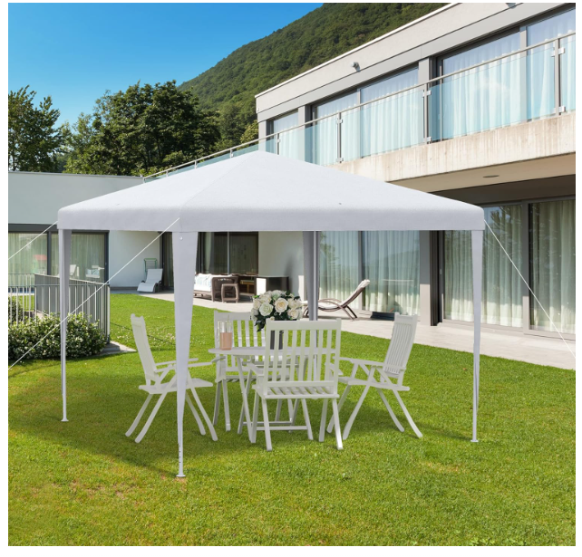 Garden Gazebo Marquee Party Tent - 2.7m x 2.7m - Wedding Canopy Outdoor in White