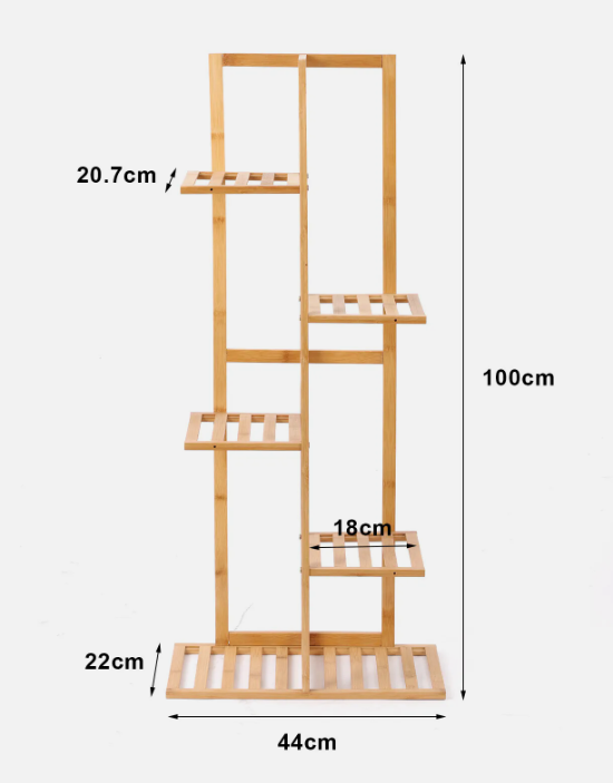 Wood Flower Display Plant Stand - 5/6 Tier Corner Shelf Storage Rack for Indoor/Outdoor