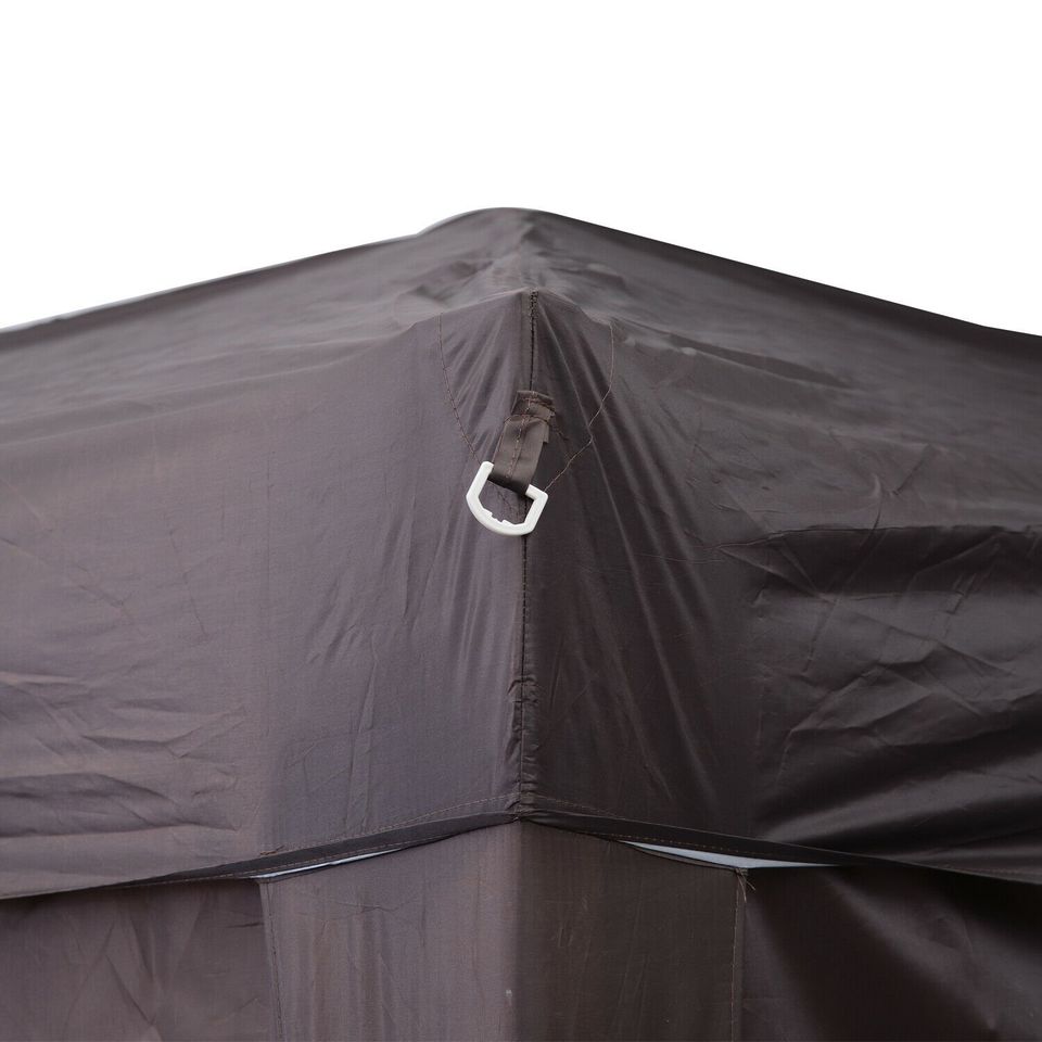 3mx3m Pop Up Gazebo Party Tent Canopy Marquee with Storage Bag Coffee