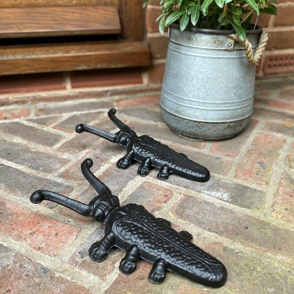 Set of 2 Cast Iron Beetle Boot Jack Wellie Shoe Pull Remover Wellington Puller