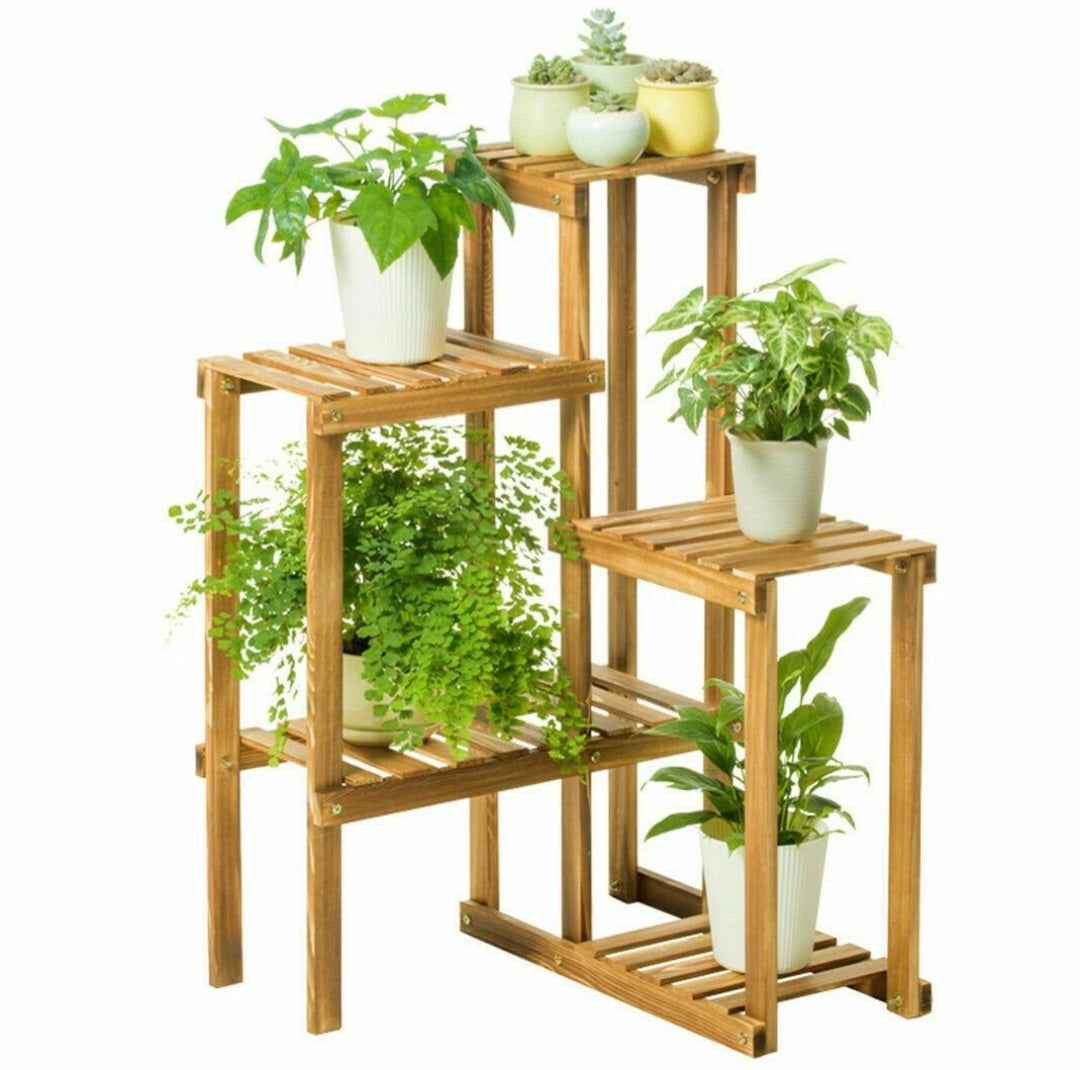 Tall Indoor Corner Plant Stand Flower Pot Shelf Rack Bonsai Window Display