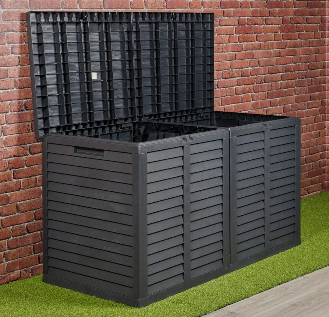 Large 750L Garden Storage Outdoor Box Plastic Utility Chest Unit Box Waterproof