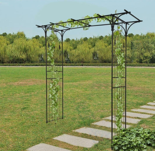 Metal Garden Arch Heavy Duty Strong Rose Climbing Plants Archway Decorative