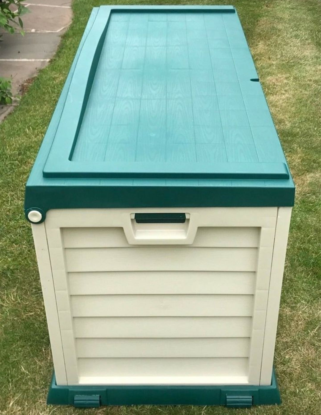 Outdoor Garden Storage Utility Chest Cushion Box Case 440L Sit-On Lid