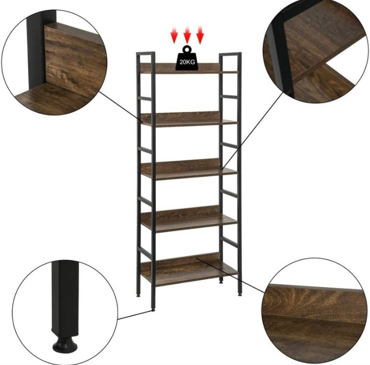 Shelving Unit, Heavy Duty Standing Storage Shelf, Bookcase Garage Shelves Wooden Shelves